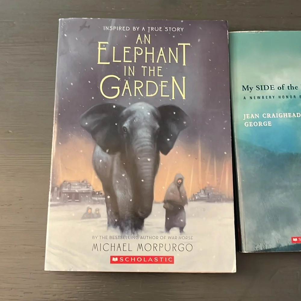 Scholastic 2 Book Set An Elephant in the Garden & My Side of the Mountain EUC